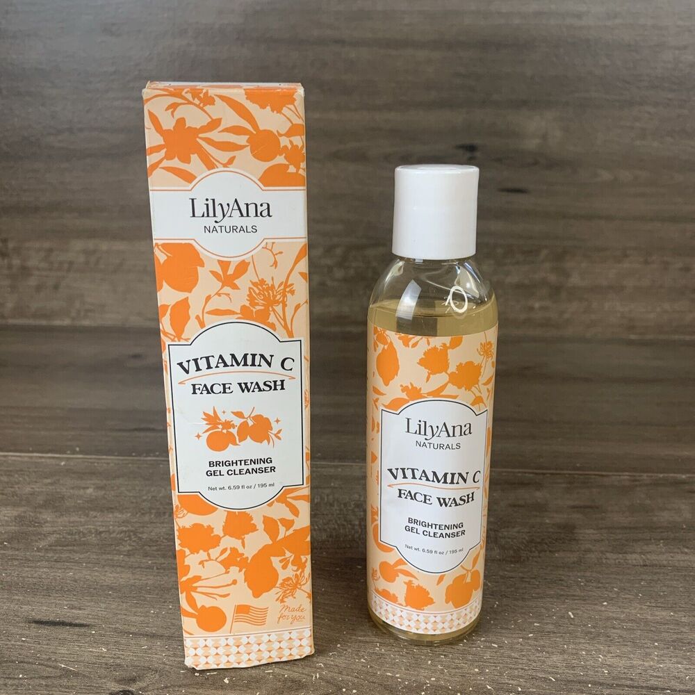 NEW Lilyana Naturals Vitamin C Face Wash Brightening Gel Cleanser 6.59 fl oz